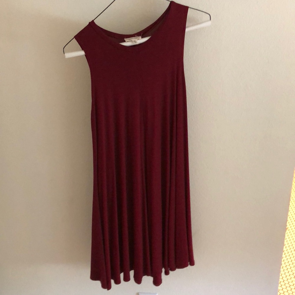 Dark red casual dress